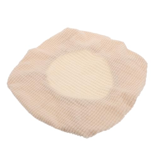 VALICLUD Housse de Siège Élastique pour Chaise de Bureau Carrée en Tissu Velours Coréen Crème, Protection Imperméable Anti-Taches, Adaptée pour Chaise Gaming et Fauteuil de Direction,