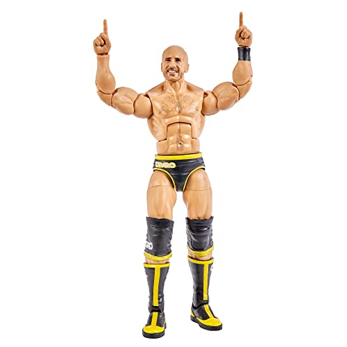 WWE Elite Series 93 CESARO Figurine Wrestling Claudio Castagnoli, Black With Yellow Trim, 6.5 cm - Image 4