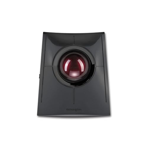 Kensington K72081WW Slimblade Pro Wireless Trackball, 4 Buttons, Symmetrical, 55mm Ball, Wired Connection, 2.4GHz Wireless Connection, Bluetooth Connection