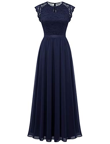 Dressystar Damen Elegant Rundhalsausschnitt Partykleider A-Linie Chiffon...