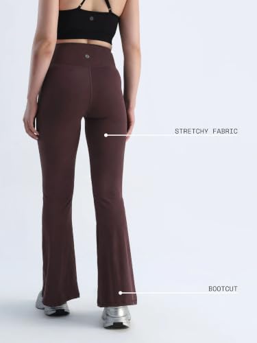 Image of CAVA Extra Tall Hourglass Flared Leggings for Women | V Waistband, Anti Camel Toe Design, Extra Tall Fit, Flared Bottoms, Deep Pockets, Sculpting Stretch Fabric