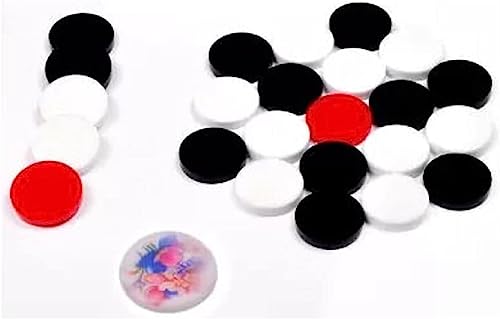 CARROM COINS ACRÍLICO 6 mm monedas, juego de 24 monedas con 1 golpeador incluido Stir Up Child's Intelligence, juego de prueba de inteligencia vendido por Kidzbuzz