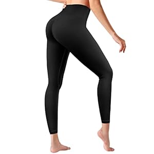Oielai Leggings voor dames, hoge taille, zachte push-up leggings, yoga, lange leggings, slim sportlegging met binnenzak