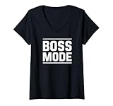 Photo Gallery donna boss mode awesome tees for those in charge man cave decor maglietta con collo a v Photo Gallery donna boss mode awesome tees for those in charge man cave decor maglietta con collo a v