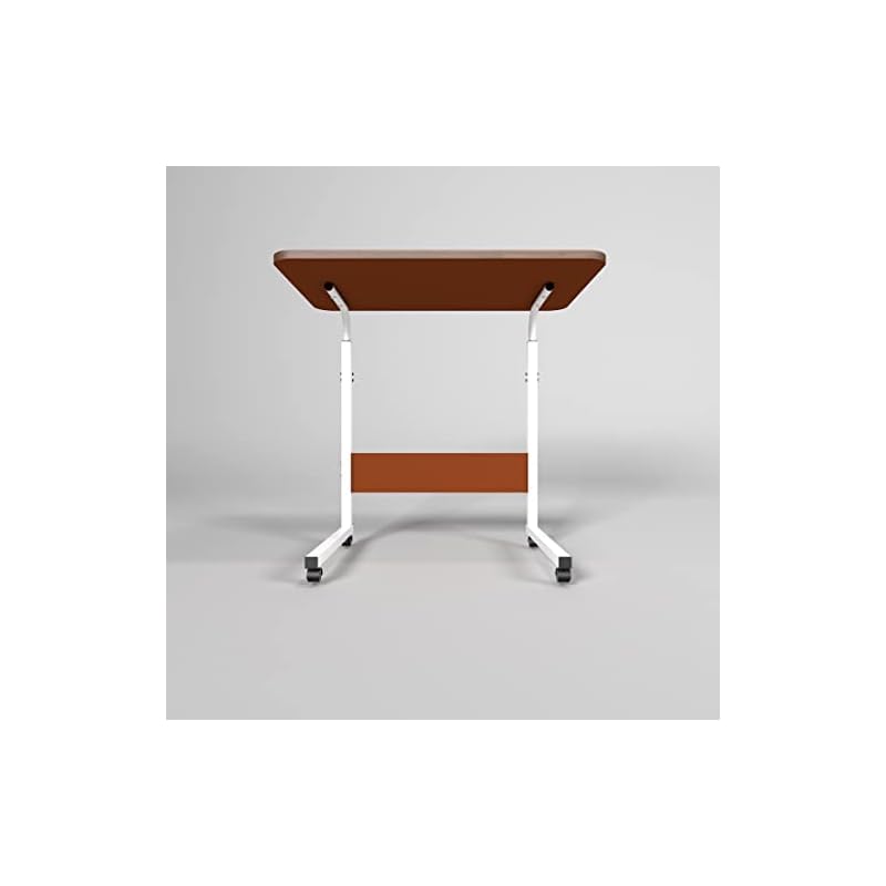 Homeland Design your Heritage Multi Purpose Laptop Table | Wooden Table with Adjustable Height, Wheels | Brown (60 X 60 X 40 Cm) - Image 3