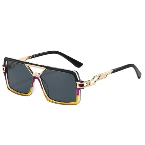 Lunettes de soleil carrées double ponts femme lunettes solaires verres dégradés
