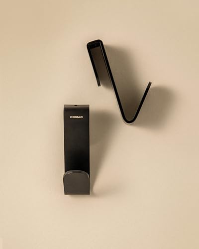 Cosmic Architect Sp - Appendiabiti Da Bagno In Metallo Ad Alta Resistenza, Design Minimalista, Colore Nero Opaco - 2