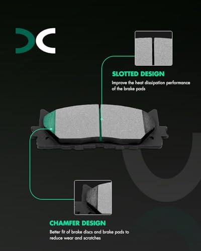Image of SCITOO D1222 Front Ceramic Brake Pads Sets Fit For Lexus ES350 2007-2018,For Toyota Avalon 2008-2018,For Toyota Camry 2007-2017 | For Lexus For ES300h 2013-2018,For ES350 2007-2018,For Toyota For Avalon 2008-2018,For Camry 2007-2017