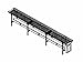 Piper Products SRC-10 Src10 10 Ft. Conveyor Tray Make-Up W/ Gravity Operation, Pvc Rollers,