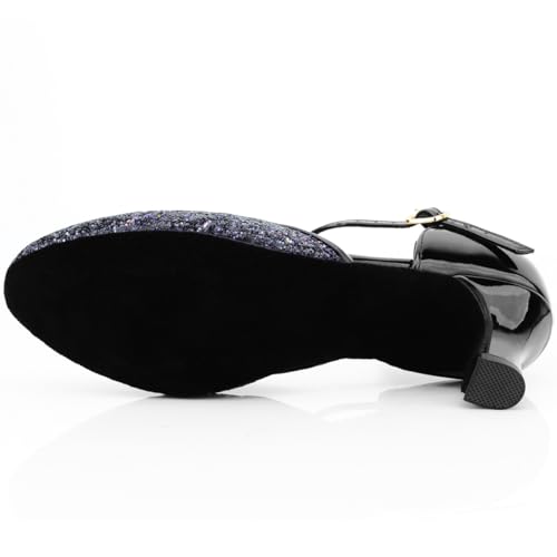 Keemi 1920s Shoes Ballroom Dance Shoes for Woman, Sequin Dancing Pumps Low Heels for Latin Tango Character Party4