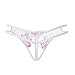 GIRLADY Sexy G-string Thong Crotchless Panty Rhinestone Lace Lingerie For Women Sex Play