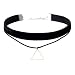 Produktbild joyliveCY Mode-Stil Choker Frauen Halskette schwarz Spitze Leder samt Streifen Kragen Party Hals zubehör