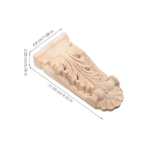 Ménsulas de madera tallada de 4.33x1.88 pulgadas para columnas de salón pack de 2 2