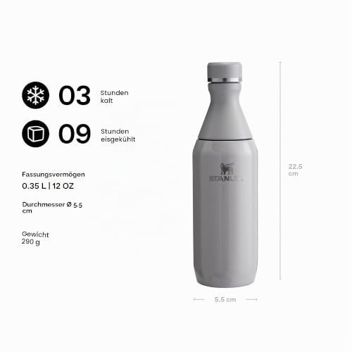 STANLEY 1913 All Day Slim Trinkflasche 0.35L - Ash – Ansicht 2