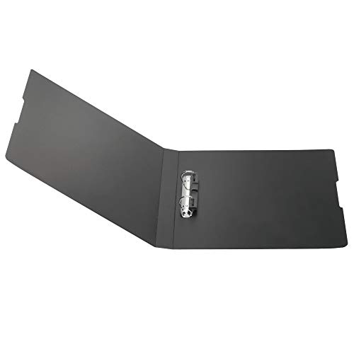 Herlitz 11205713 Ringbuch A4 (PP, 2-Ring-Kombi-Mechanik, 2,7 cm Rücken, 16 mm Füllhöhe) opak schwarz