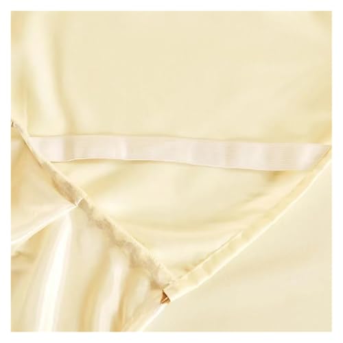 Falda de cama de encaje para ocultar canapé y juego de colcha decorativa de color sólido 7