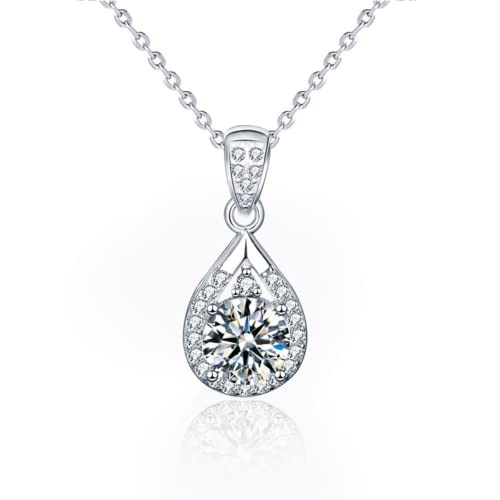 Collier moisanite anti-ternissement pendentif cascade rétro pour tenue de fête