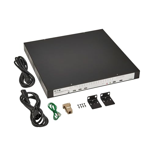 Image of Eaton 32-Port Rack KVM Over IP Switch, Cat5 /Cat5e, Virtual Media KVM, 4 Users (Remote + 1 Local User), Free Software, VGA or HDMI KVM, 1U Rackmount, TAA Compliant, 3-Year Warranty (B064-032-04-IPH)
