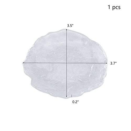 Wealrit 1 Pcs Clear Drink Coaster Crystal Coaster Clear Glass Coaster For Bar Dining Room Living Room Patio #TOP1