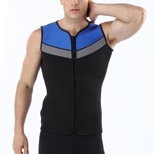 Camiseta de neopreno sin mangas para hombre, chaleco de surf cálido de 3mm para natación, buceo y surf (A_Medium) miniatura 2
