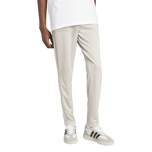 Adidas Mens Sereno Cut 3-Stripes Regular Slim Tapered Sportswear Pants, Wonder Alumina/White, X-Large