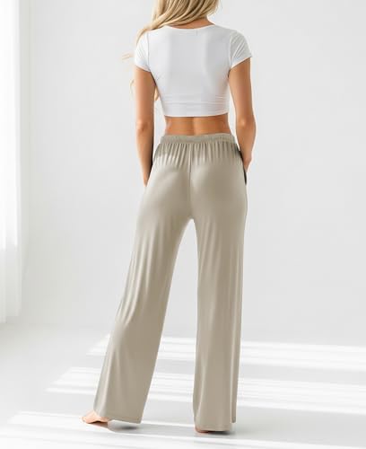 Image of Sexy Basics 3 Pack Buttery Soft Pajama Pants for Women | Comfy Casual Lounge Pajama Bottoms | Drawstring & Pockets Pj