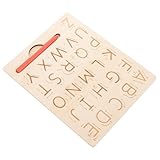 CLISPEED Tablero de Madera para Trazar Letras y Números Juguete Educativo para Niñas Desarrollo de Escritura y Coordinación Motora Preescolar Seguro y Natural