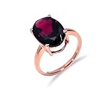 Engagement Ring For Women, 925 Sterling Silver Garnet Ring With Natural Gemstone, Handmade Ring, Oval Ring, Men'S Vintage Ring (R-016-24-3.5 Rose Gold