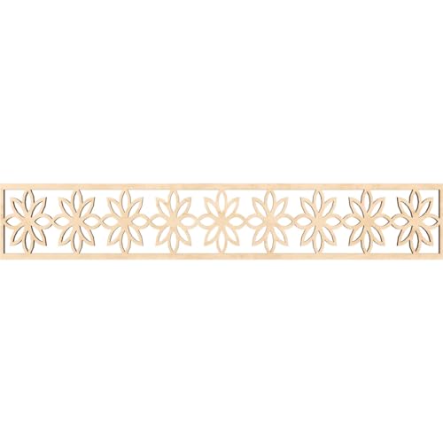 46 5/8"W x 8"H x 3/8"T Daisy Fretwork Moulding, Birch