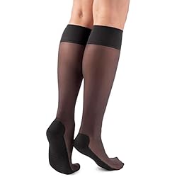 NOQ Medias de masaje para mujer, semimate, sin presión, sin presión, 20 DEN Active, negro, Talla única