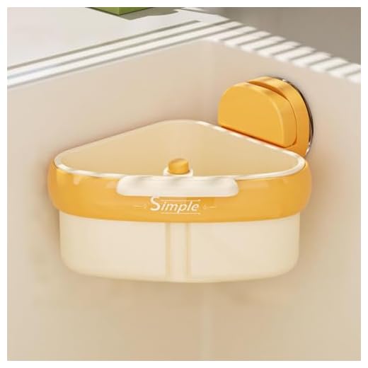 Triangle Sink Drainer Basket Suction Cup Sink Strainer, 5.9" x 4.1", Durable Plastic, Space - Saving Corner Organizer for Kitchen Utensils, Sponges