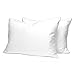 Pizuna Set di federe 50x80 in cotone con conteggio del filato da 400 fili Bianco, copricuscino da letto in 100% cotone a fibra lunga, lussuose federe per cuscini letto