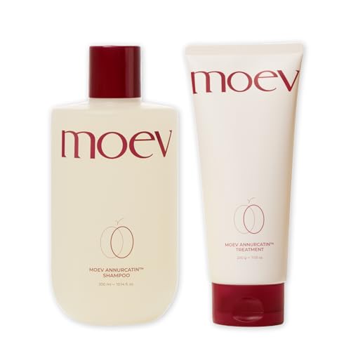 Image of MOEV ANNURCATIN Shampoo and Conditioner Set for Men and Women, Korean Biotin Hair Growth Volumizing Shampoo, Paraben-Free Natural Apple Wash-Off Hair Mask, Rose Thickening for Damaged Hair