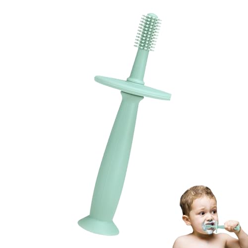 Cepillo De Dientes Mordedor Para Bebés - Masajeador De Encías De Silicona De 360 ​​​​grados De 12 Cm, Limpiador Bucal Con Base De Succión, Mordedor De Entrenamiento Sin Bpa | Cepillo De Dientes