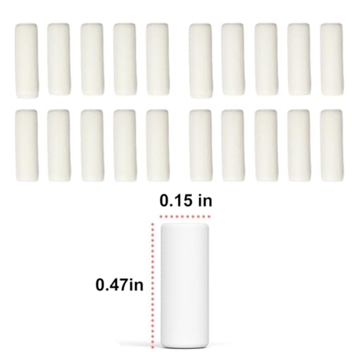 Pack of 20 - Mechanical Pencil Erasers Refill,Erasers Refill Available for Most Mechanical Pencil,Easy to Clean Without Scratching Paper (Dia 0.15, 0.47 inch Length)