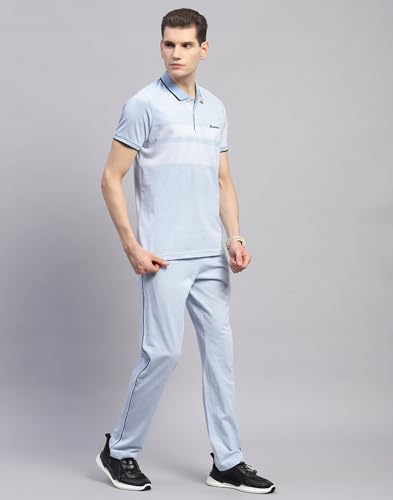Image of Monte Carlo Mens Solid Polo Neck Half Sleeve Regular Fit Lower Set (224065854)