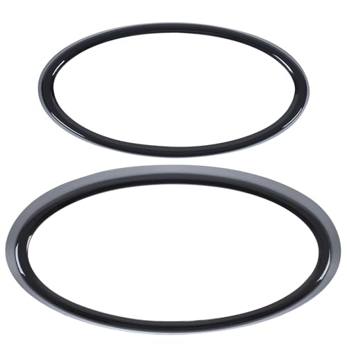 Image of Car Front Rear Emblems Ring Trim Cover Compatible with Subaru Crosstrek 2024 2025 Rear Trunk Tailgate Emblem Badge Logo Cover Front Hood Grille Circle Ring Center Logo Decorative Cover ABS Accessories