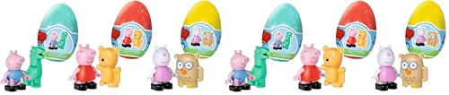 BIG-Bloxx Peppa Pig Funny Eggs – Complemento a los Juegos de la Serie Bloxx, Tres Figuras con Peluches, envasados en Huevos de Colores, para niños a Partir de 18 Meses (Paquete de 2)