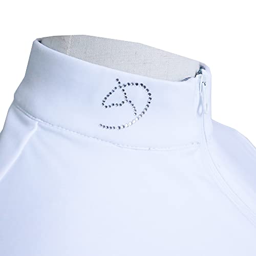 Hr Farm Women's Quick Dry Short Sleeve Rider Sport Sun Shirt (White/Gray, X-Small) #TOP7