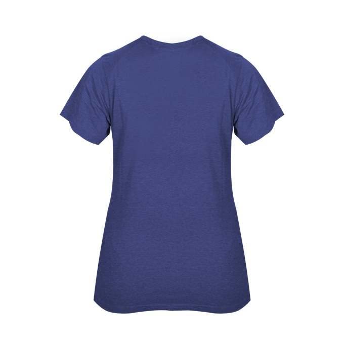 Badger Sports Tri-Blend Ladies' V-Neck Tee Royal Heather Large