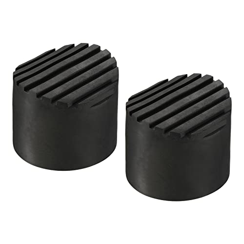 sourcing map 2er Pack Leiter Rutschfest Fußmatte 64mm i.D. Gummi Rund Polster Schutz Schwarz