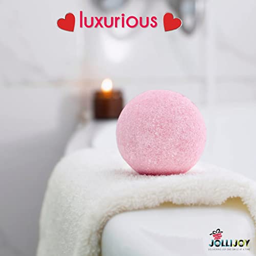 Bath Bombs Gift Set For Women - Home Spa Gift Basket In A Burlap Bag With Heart + Red Heart Shape Tag - Mothers Day 2023 Body Relaxation Self Care Package, Birthday Her Wife Girl Mom Friend #TOP2