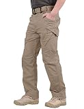 [TACVASEN] メンズ スポーツ おしゃれ ミリタリー サバゲーパンツ 長ズボン カーゴ 大きいサイズ トレッキング カーキ 2XL
