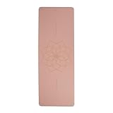 Bodhi Yogamatte Phoenix | Rutschfest & Schadstofffrei | Matte aus Naturkautschuk mit PU-Beschichtung für intensives Yoga | Antirutschmatte für deine Yogapraxis | Lotus/rosé (matt)