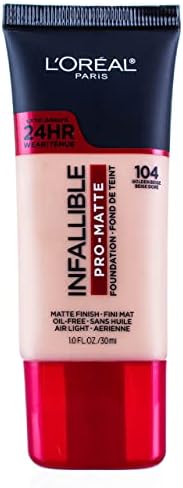 Lor If Matte 104 Fdtn Gld Size 1z L'Oreal Infallible Pro-Matte Foundation Golden Beige 1 Fluid Ounce