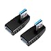 USB 3.0 Adapter 90 Degree Male to Female Coupler Connector Plug Right Angle 2PCS by Oxsubor