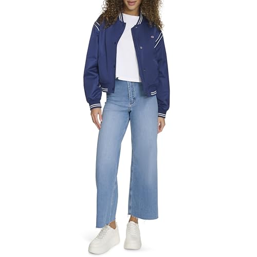 Champion Women's Cropped Varsity Bomber Jacket2