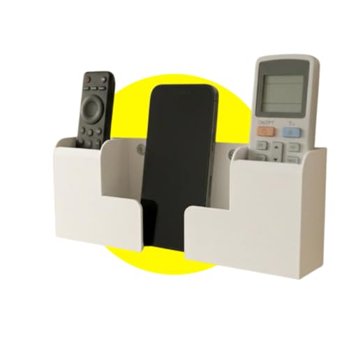 Suporte De Parede Porta Celular E Controle Remoto Universal (Branco)