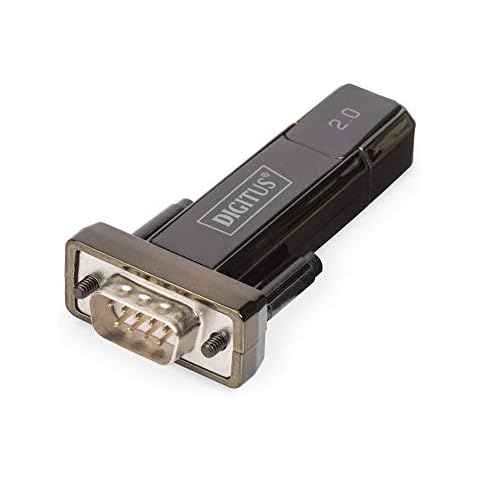 Digitus USB to Serial Adapter - RS232 Converter - USB 2.0 Type A to DSUB 9M - PL2303GT Chipset - Includes 80 cm Cable Cover