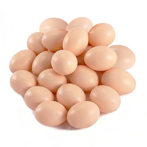 20 PCS Plastic Fake Eggs for DIY Easter Eggs Painting and Realistic Egg